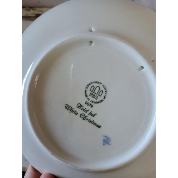 B&g White Christmas 9079‎ 1979 sleigh blue plate De - Picture 4 of 4